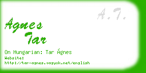 agnes tar business card
